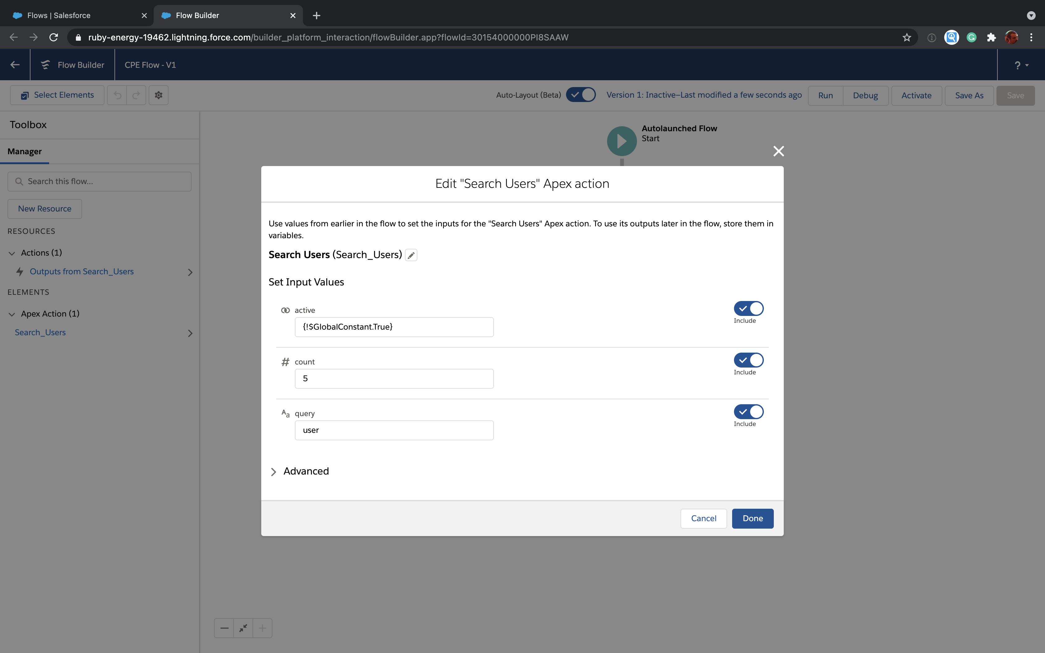 Building Custom Property Editors for Salesforce Flow actions