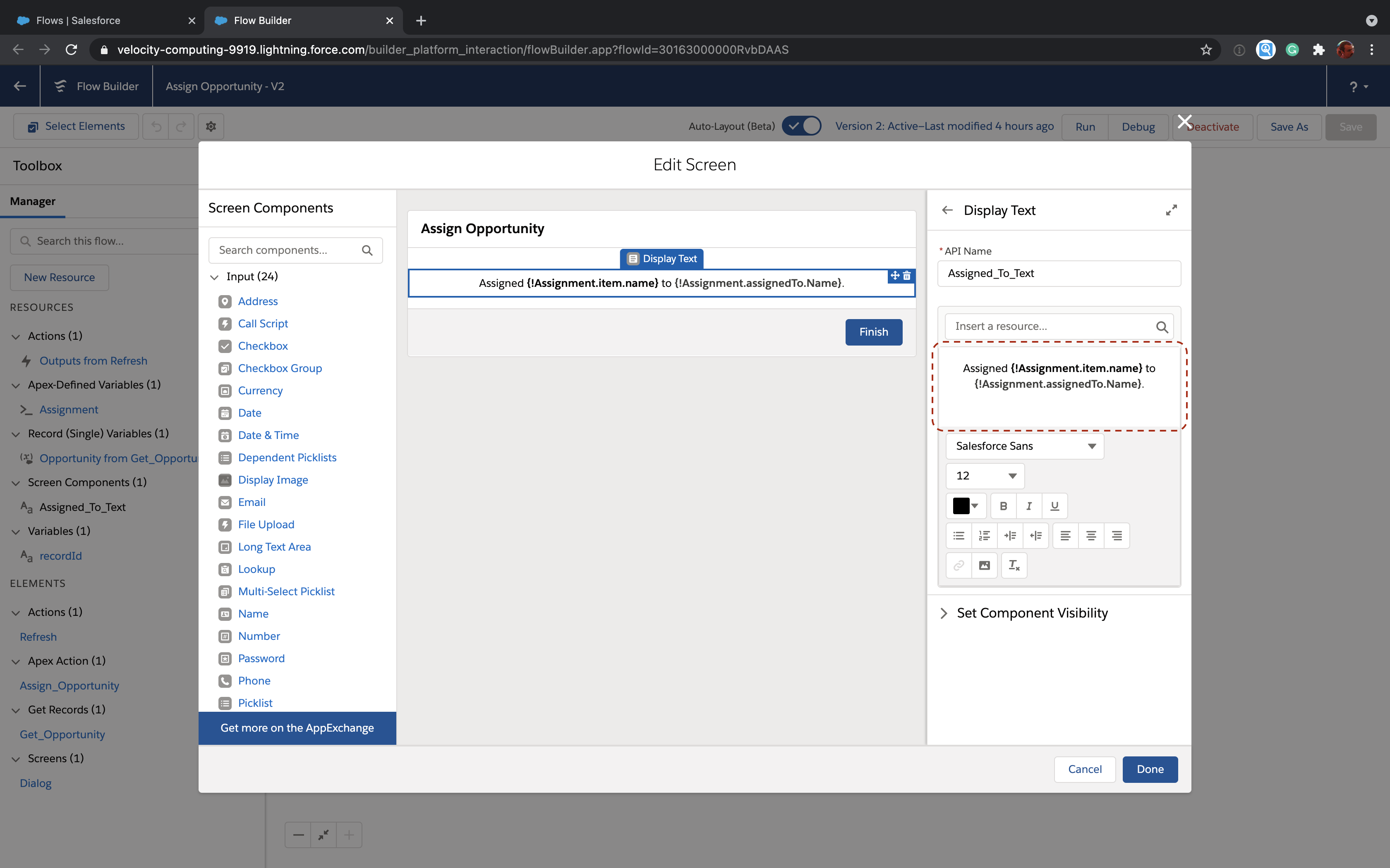 how to use assignment in flow salesforce